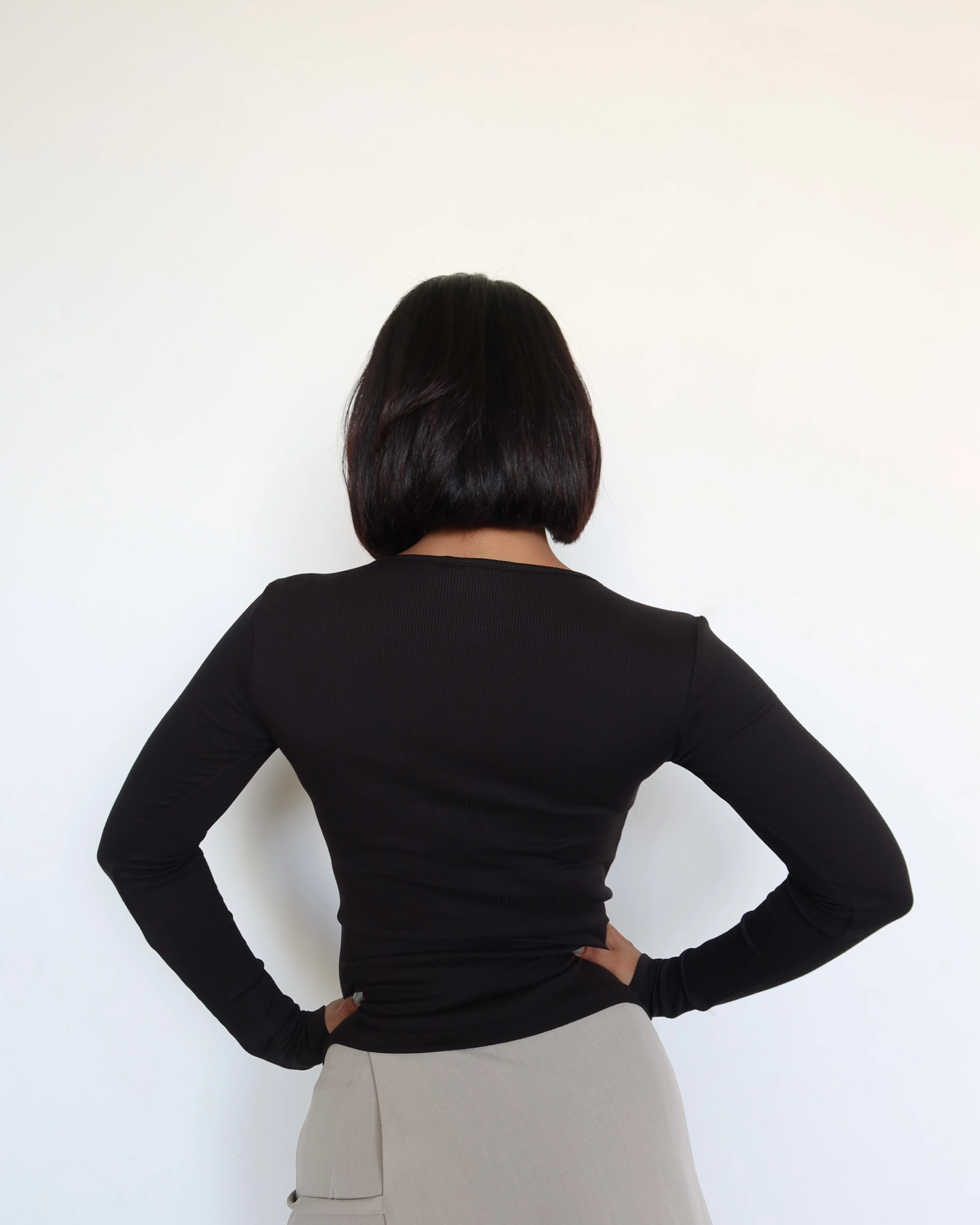 Soft Touch Rib Long Sleeve Top - Image 7