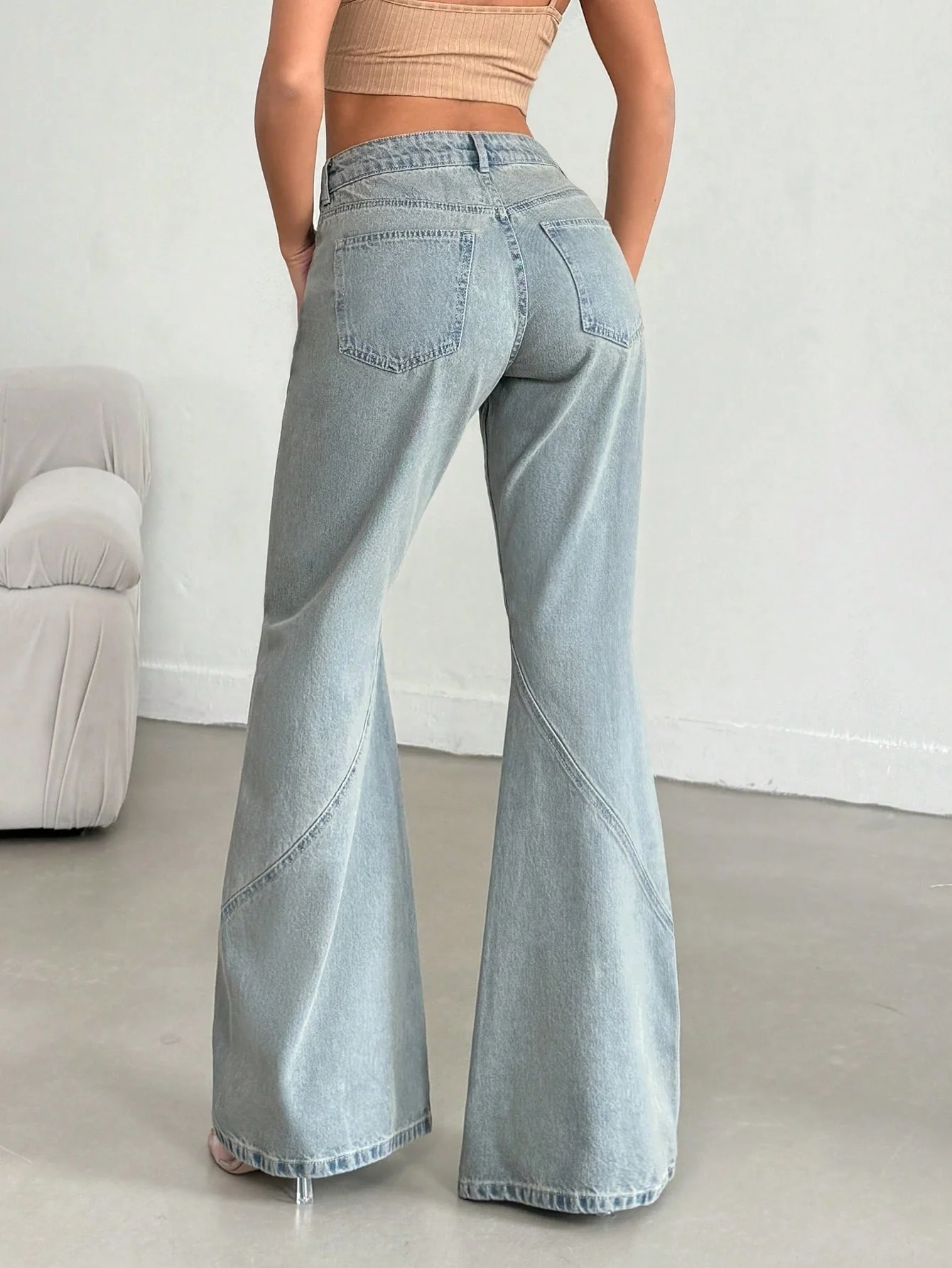 Stellar Grey Extra Flare Fit Jeans - Image 9