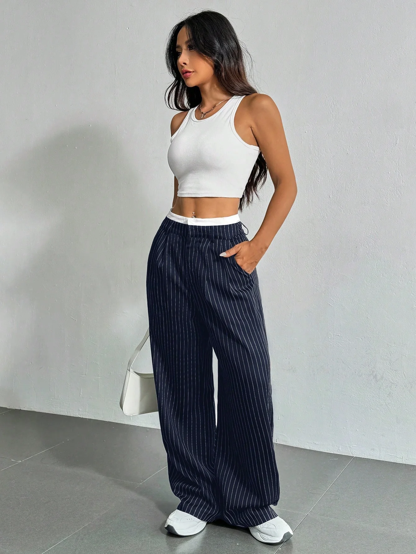 Striped Boxer Wide Leg Trousers - Image 12