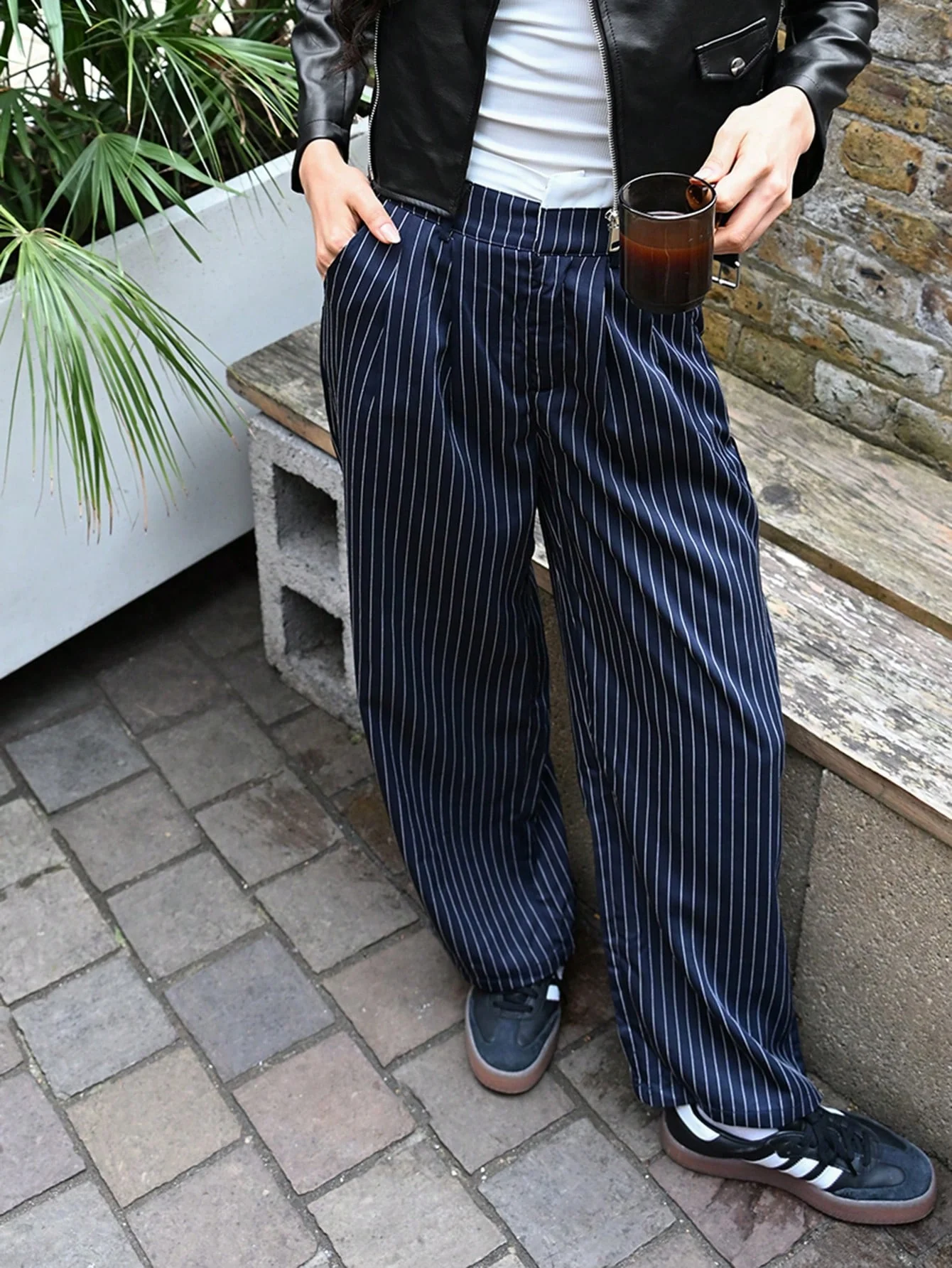 Striped Boxer Wide Leg Trousers - Image 15