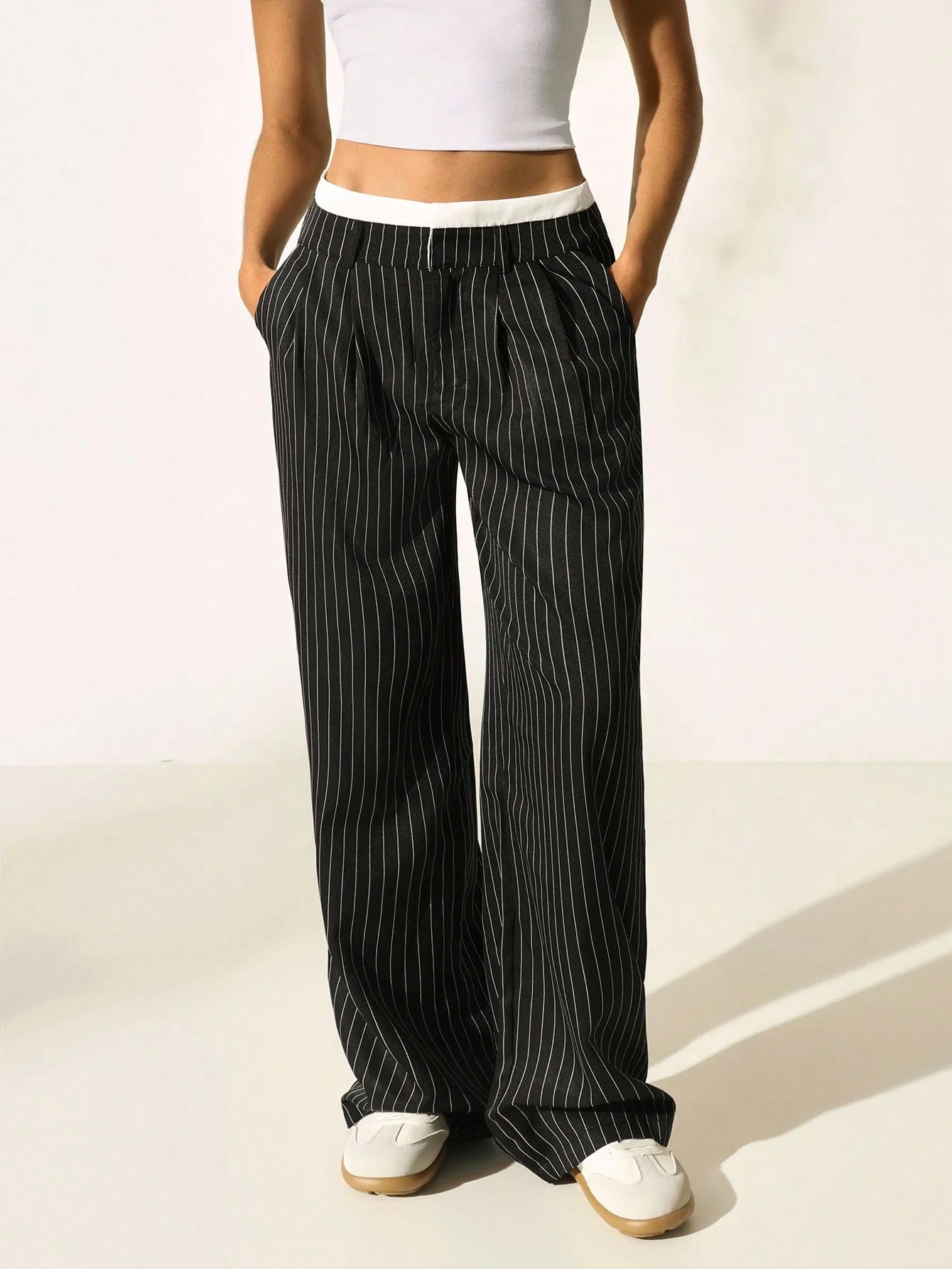 Striped Boxer Wide Leg Trousers - Image 29