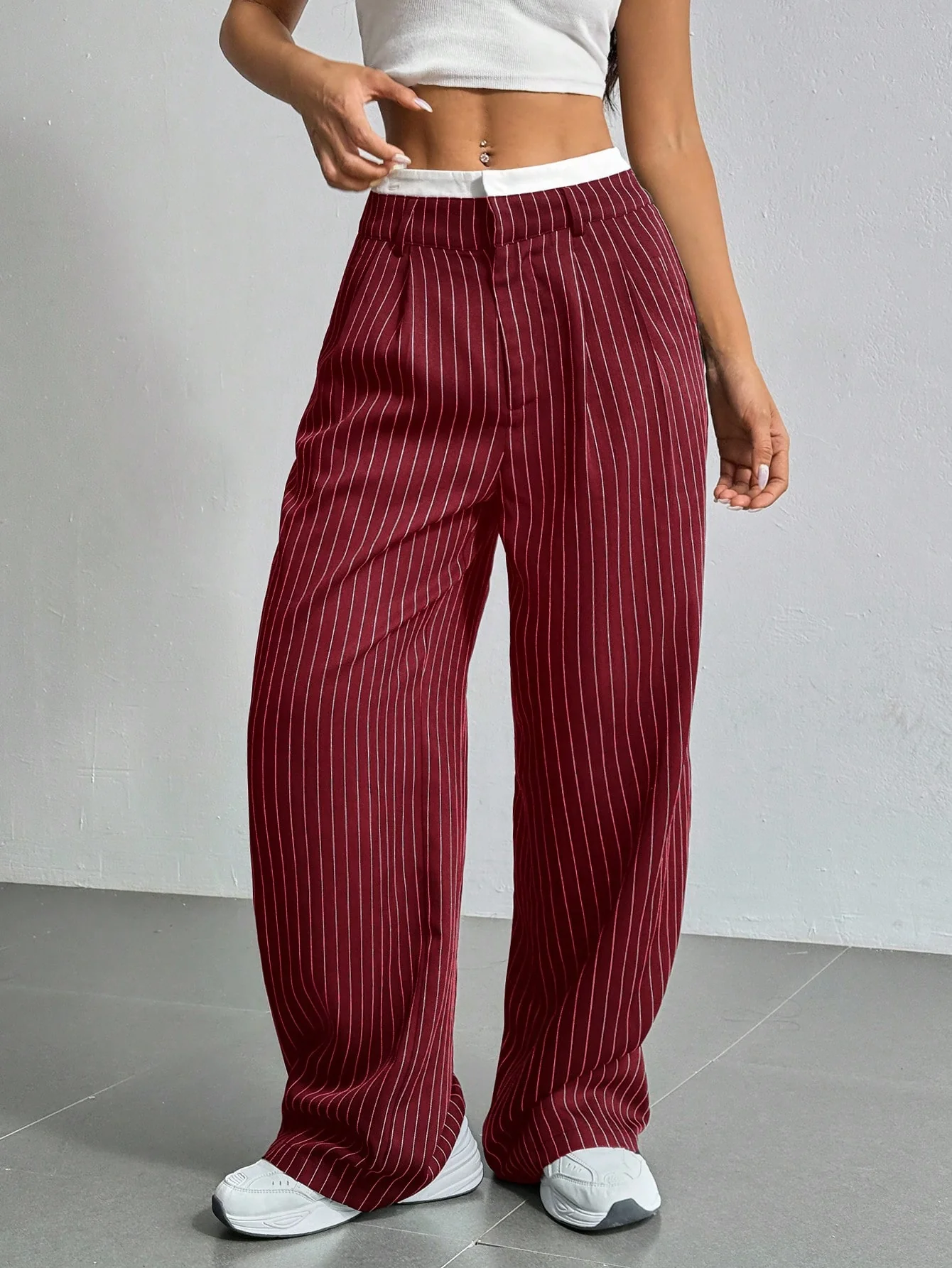 Striped Boxer Wide Leg Trousers - Image 4