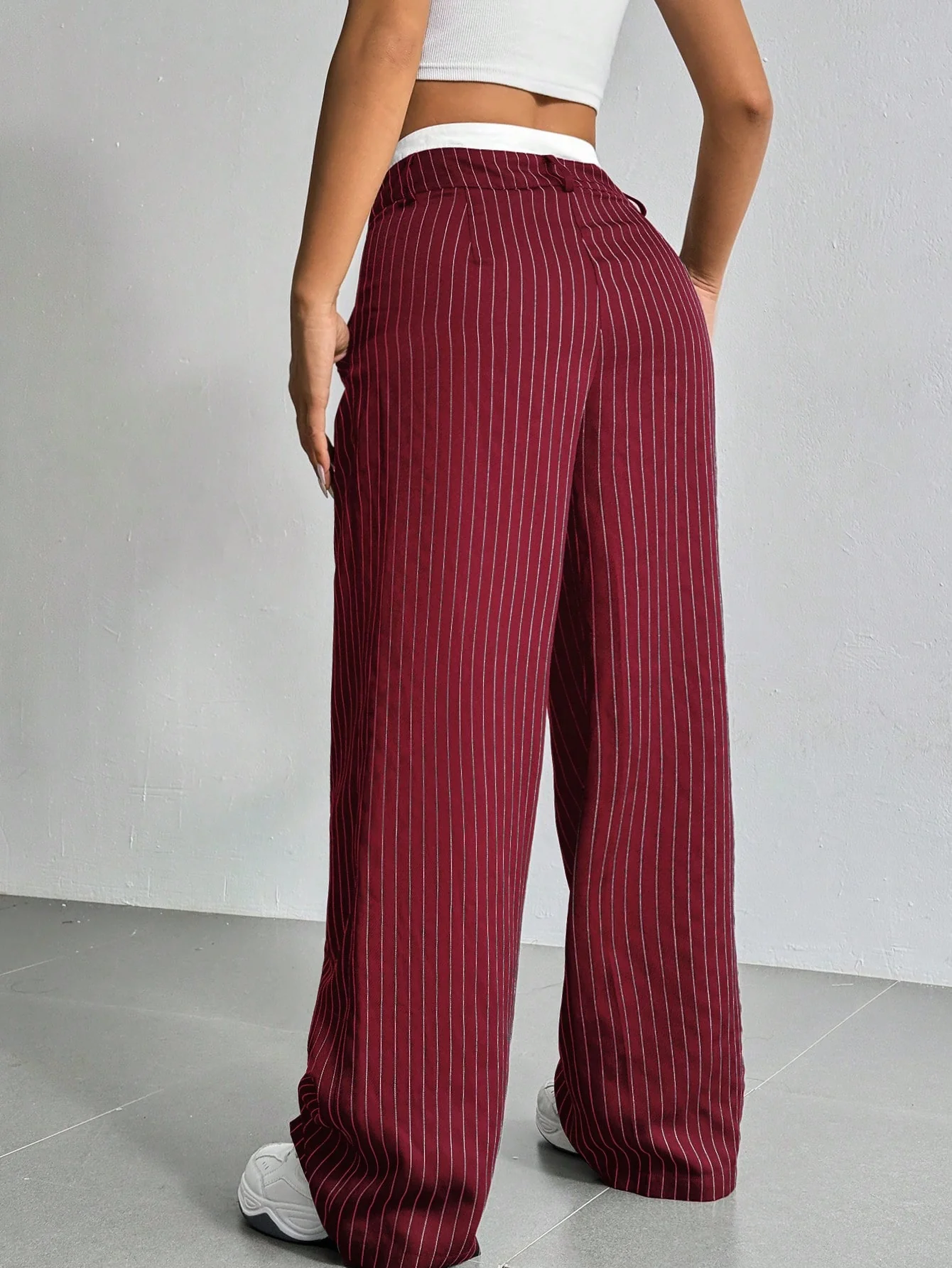 Striped Boxer Wide Leg Trousers - Image 6