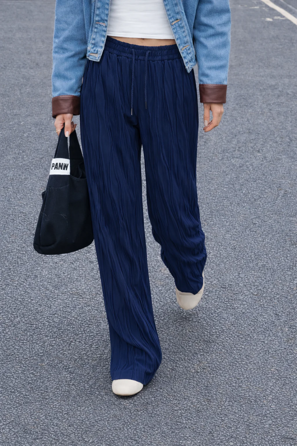 Surface Wave Texture Baggy Joggers - Image 2
