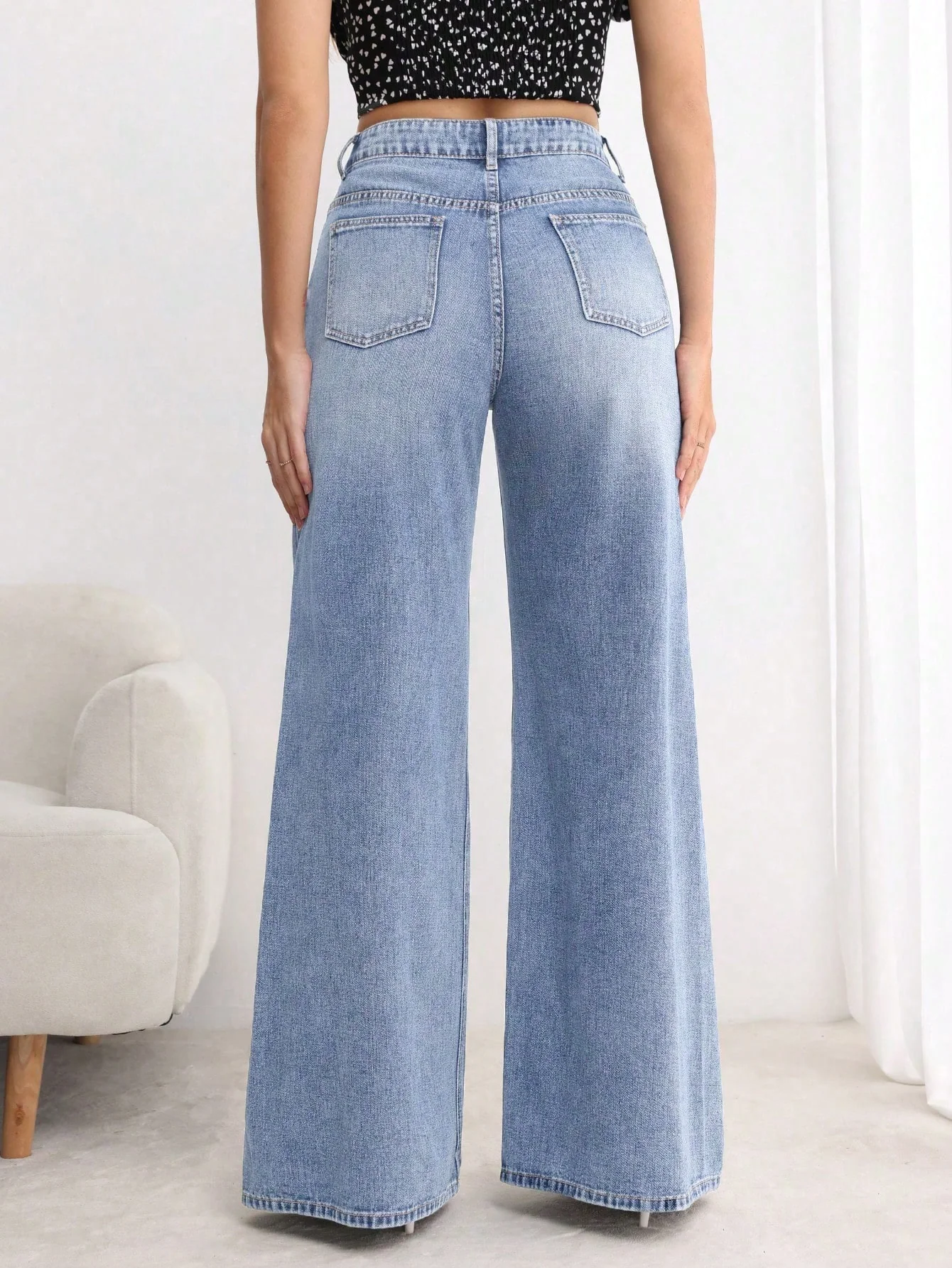 Sweet Static Extra Wide Leg Jeans - Image 2
