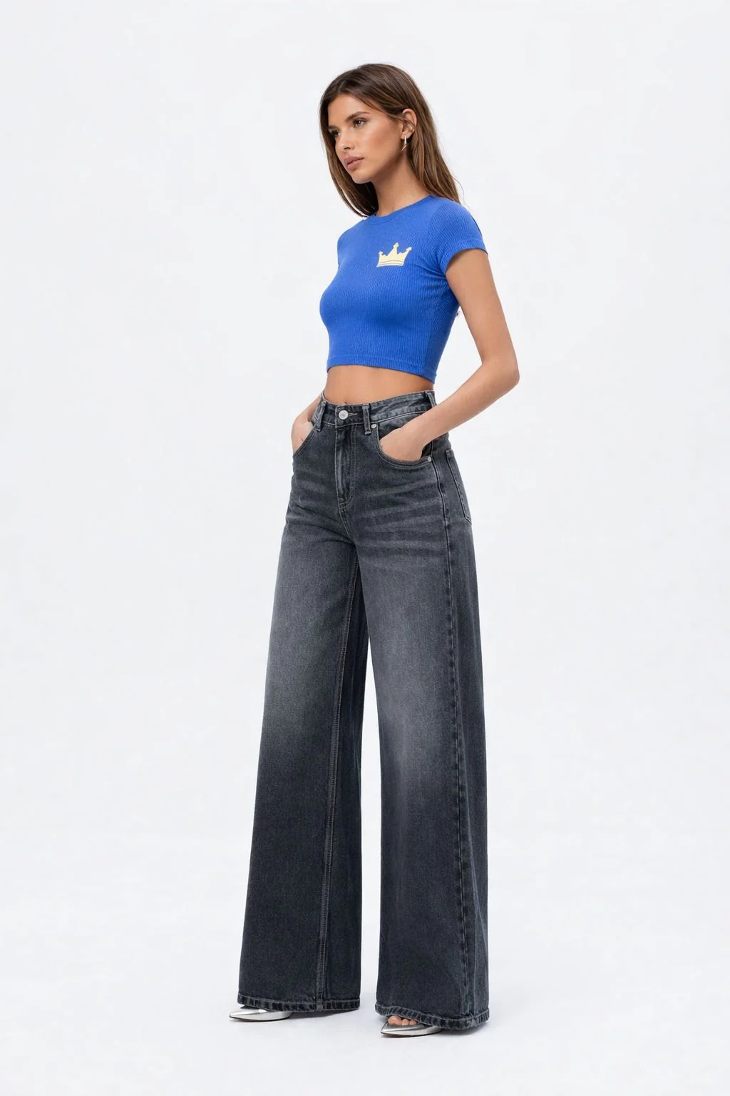 Sweet Static Extra Wide Leg Jeans - Image 9