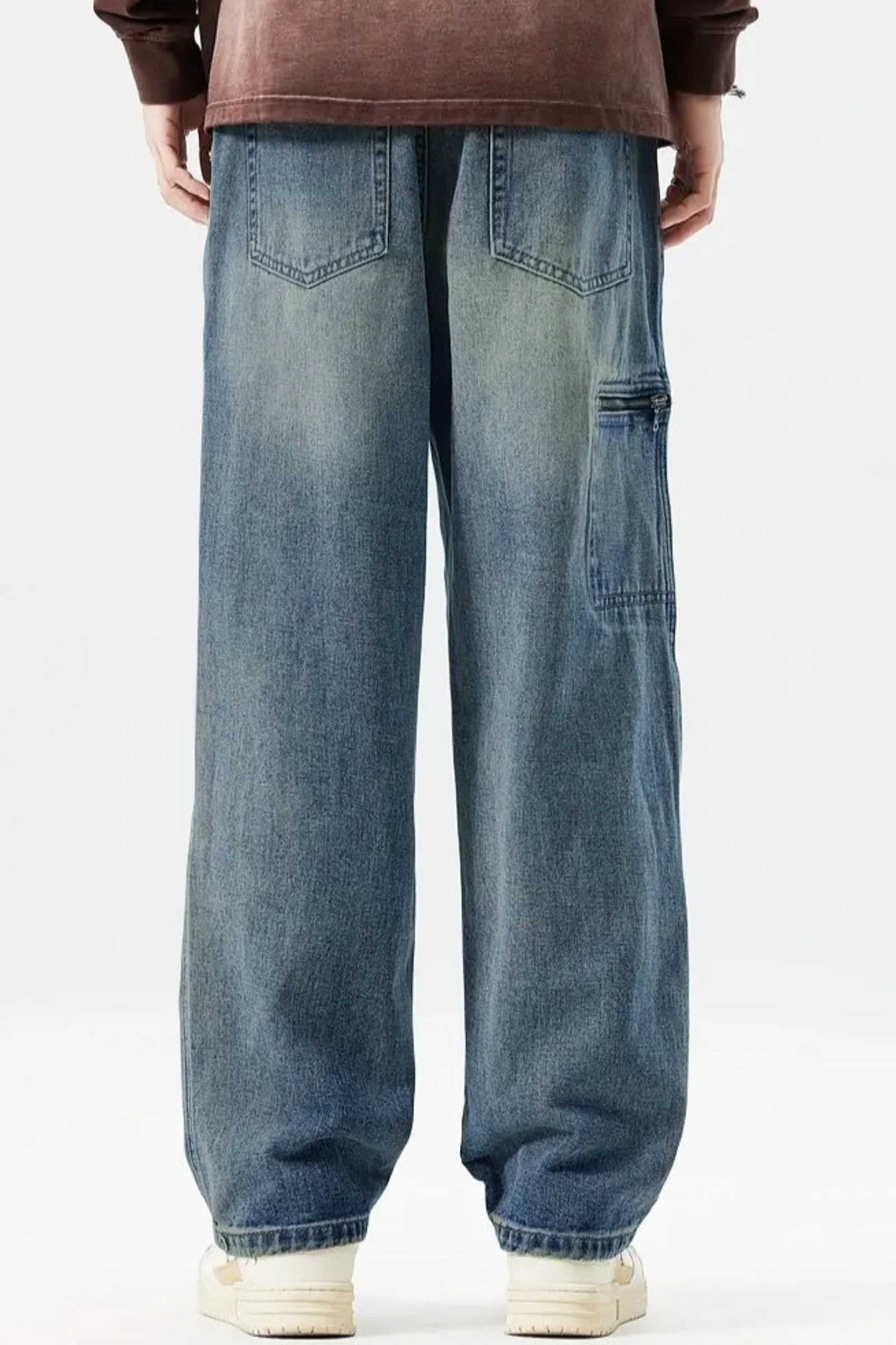 Take It Easy Blue Baggy Jeans - Image 4