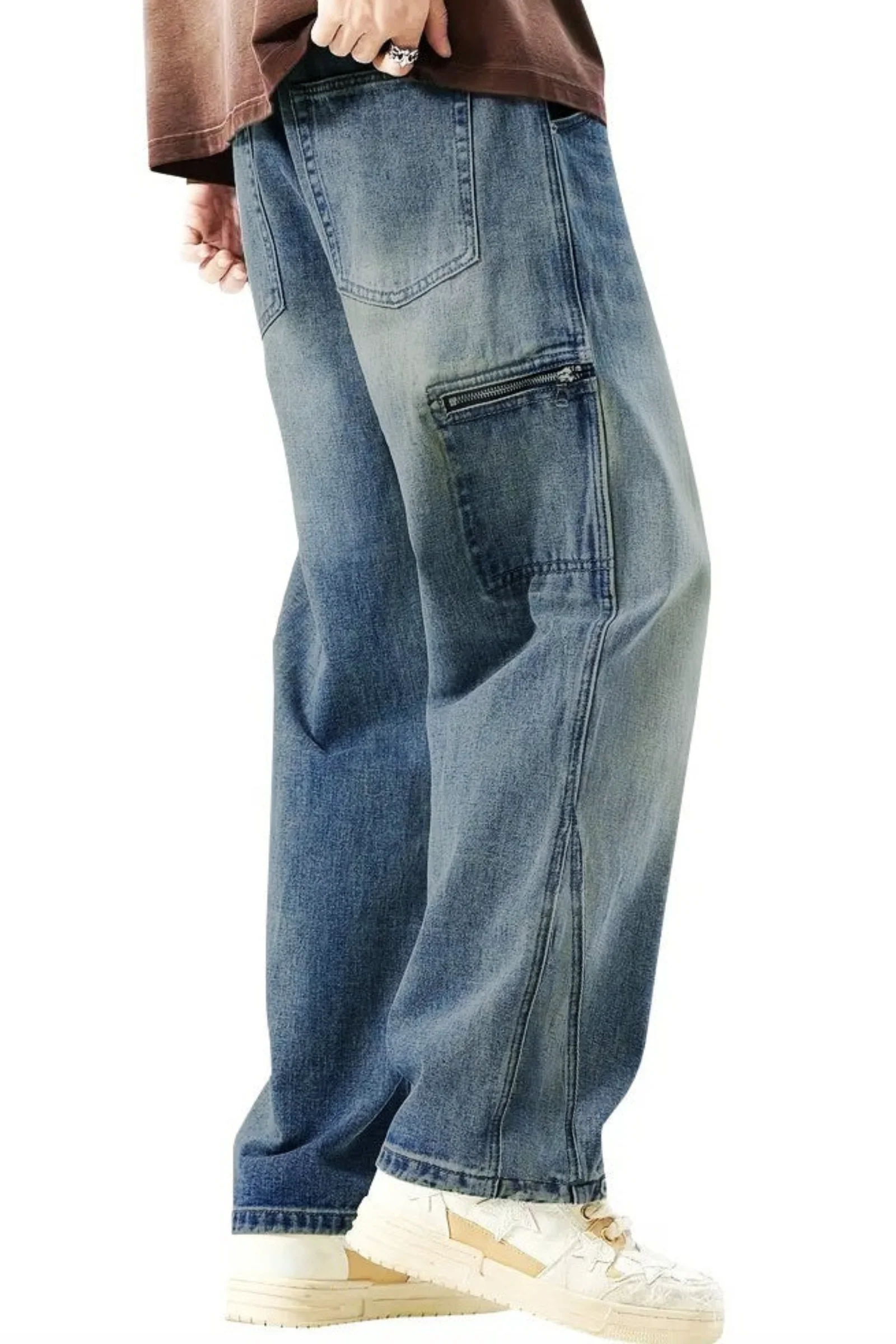 Take It Easy Blue Baggy Jeans - Image 5