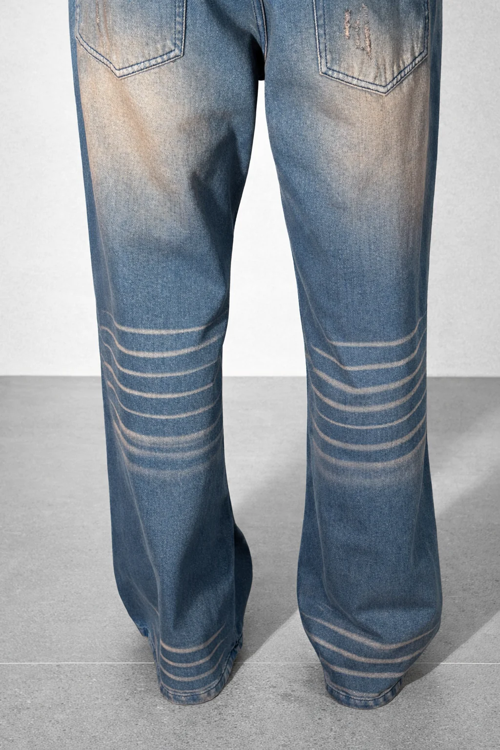 Teal Bronze Baggy Wide Leg Jeans - Image 4