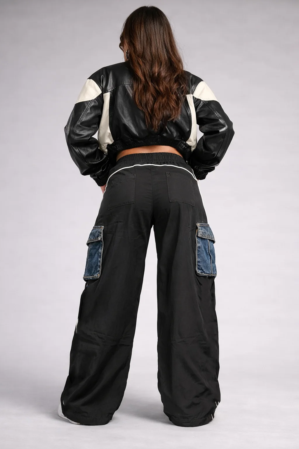 Super Casual Loose Cargo Jogger Denim - Image 8