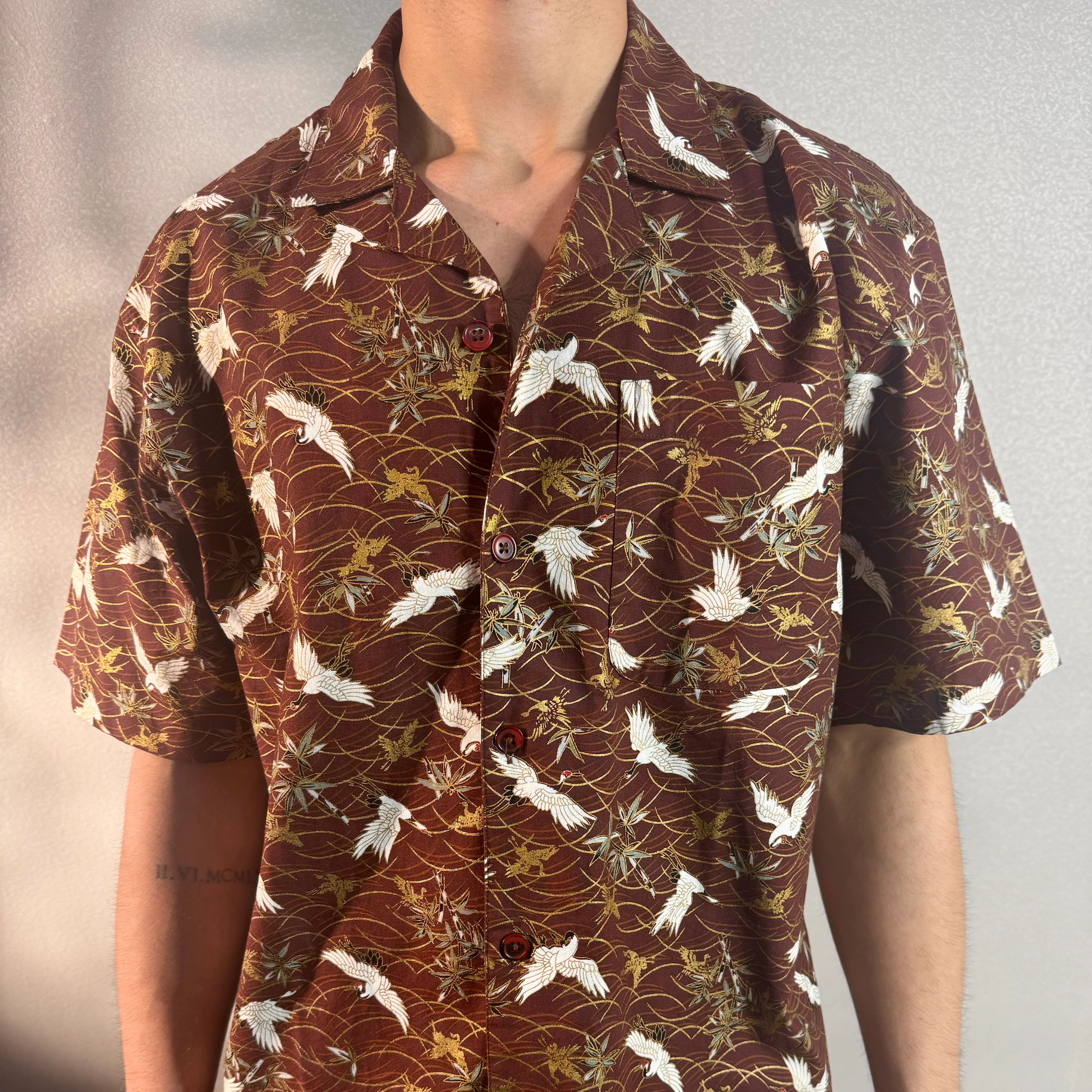 Tranquil Swan in Brownland Structured Shirt - Image 5