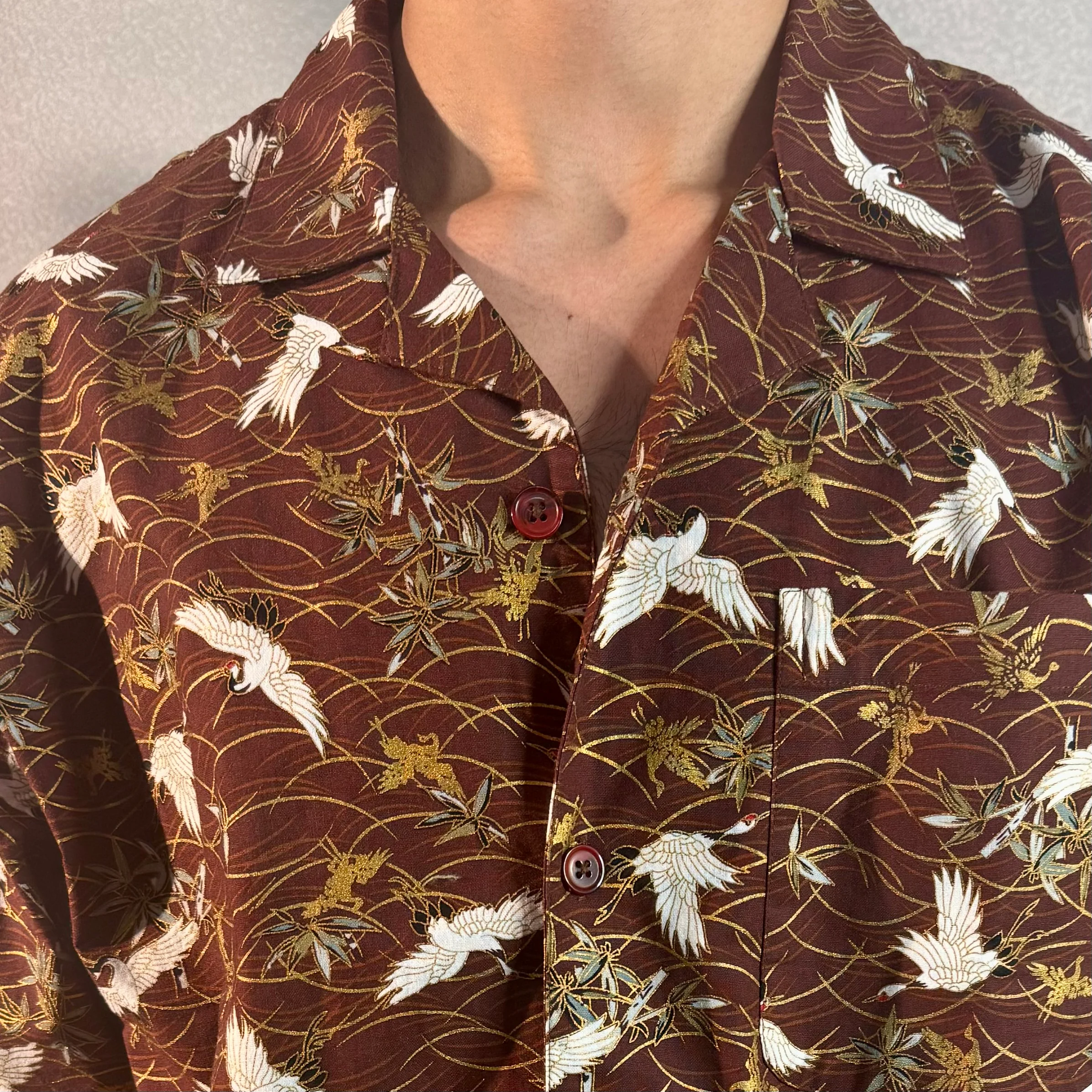 Tranquil Swan in Brownland Structured Shirt - Image 6