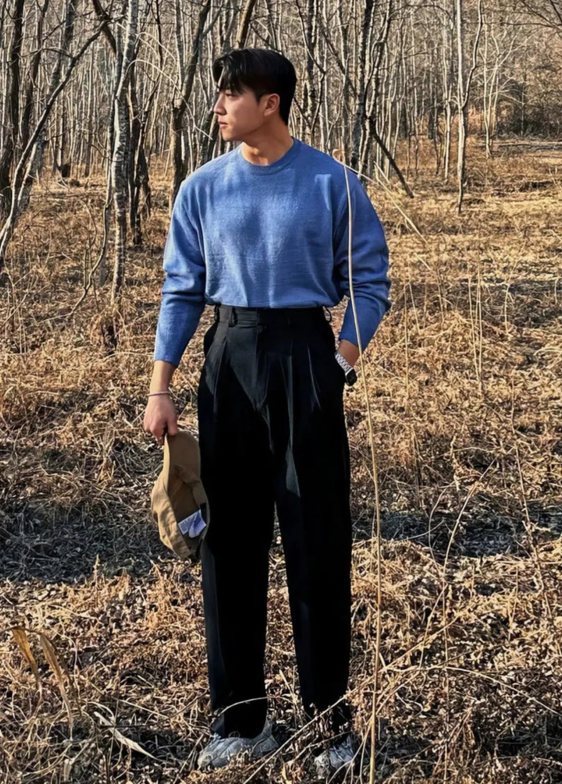 Vintage Linen High Waist Straight Fit Trousers - Image 14