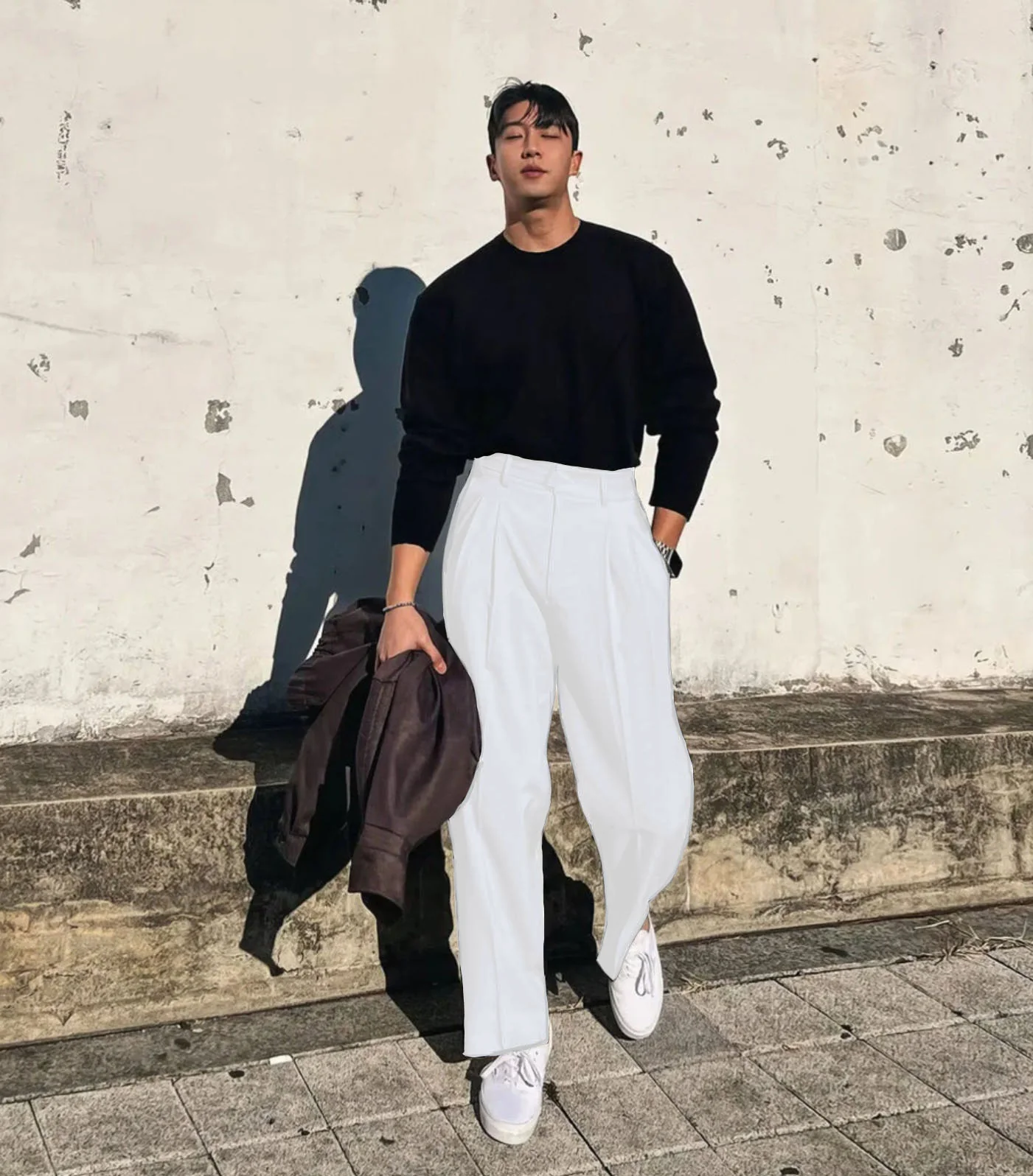 Vintage Linen High Waist Straight Fit Trousers - Image 16